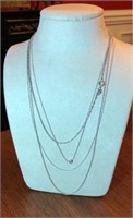 Lot of 4 different sterling silver necklaces