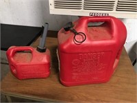 Lot of 2 gas cans