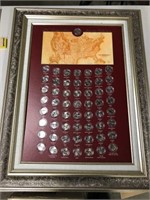 Yet another framed United States quarter collecti