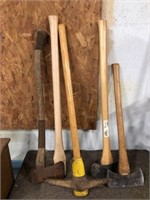 Lot of axes and ax handles
