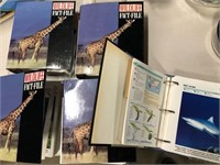 Lot of 5 large binders of Wildlife Fact File card