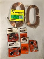 Lot of tv lead wire and more