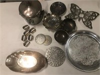 Lot of mainly silver plated items