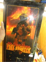 Hanging Wall Clock & Design Fire Fighter's