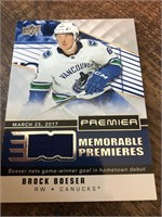 Upper Deck Premier Brock Boeser Patch