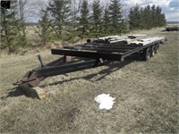 Custom built farm trailer, 8.5' x 22' triple axle