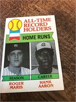 1979 Topps All Time Home Runs Maris/Aaron