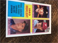 1984 Topps Highlights Ryan, Carlton, Perry