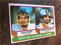 1980 Topps Passing Leaders Staubach/Fouts