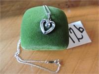 17"  Sterling Silver Necklace with Sterling Heart
