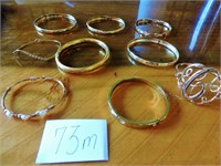 10 gold filled and gold plated silver bracelets