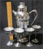 Tea Pot with 4 Cups 5pc. Set