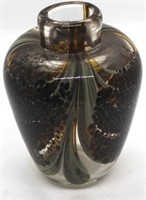 Englehardt signed art glass vase