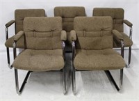 Set of 5 Chromcraft Arm Chairs