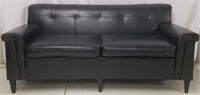 Vintage mid century faux leather sofa
