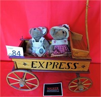 2 New Boyds Bears with Tags and Cart