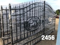 Pair of Wrought Iron Gates (14' Wide)