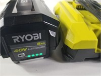 RYOBI 40V Battery & Charger