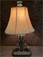Two Elephants Palm Tree 21” Lamp