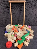 Bag of Wood Letters & Building Blocks