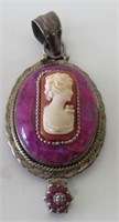 Sterling Silver Cameo Pendant