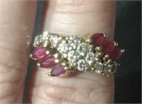 18K Gold Ruby & Diamond Ring
