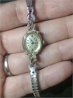 14K White Gold & Diamond Bulova Watch