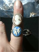 Two Costume Cameo Rings