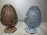 2pc High Dome Glass Fairy Lamps