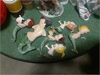 Vintage Ceramic Whimsical Mermaids