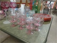 Pink Elegant Glass Champagne Glasses