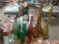 Group Vintage Bottles Decantors