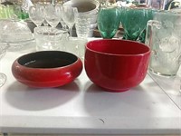 Two Pcs Red Pottery - Frankoma