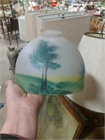 Reverse Painted Floor Lamp Shade