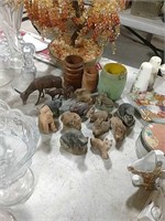 Group Animal Figures incl Early Aluminum Deer