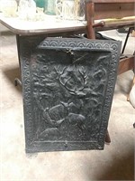Antique Deer Metal Fireplace Cover