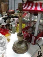 Antique Agate & Metal Table Lamp