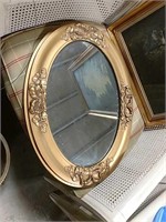 Oval Antique Gold Mirror