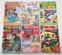 (6) Vintage Marvel Two-Gun Kid Comic Books