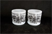 (2) VINTAGE NIAGARA FALLS GLASS MUGS