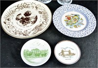 (4) ANTIQUE TRAVEL PLATES Hallmarked