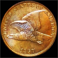 1857 Flying Eagle Cent CHOICE PROOF
