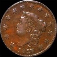 1827 Coronet Head Large Cent LIGHTLY CIRCULATED