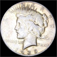1935-S Silver Peace Dollar NICELY CIRCULATED