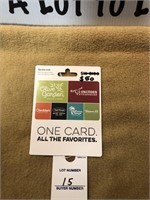 Olive Graden, Longhorn, Cheddars $50 card