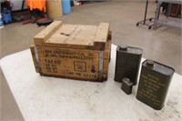WWII Ammo Box & Oil