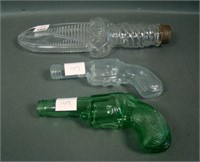 Three Piece Figural Glass Candy Container Lot