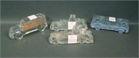 Four Piece Glass Candy Container Lot