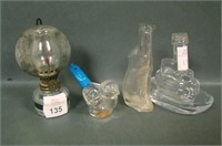 4 Pc Crystal Glass Candy Container Lot