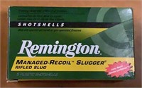 Five rounds Remington 12 G slug ammunition